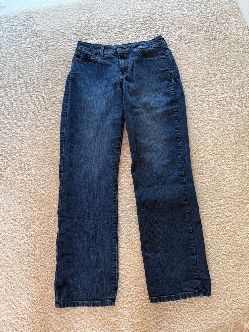 NYDJ Women's Dark Indigo Straight-Leg Jeans